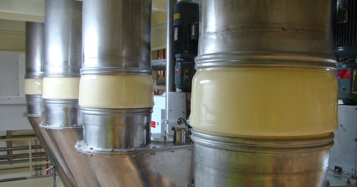 BFM fittings reducing dust at a food production facility.