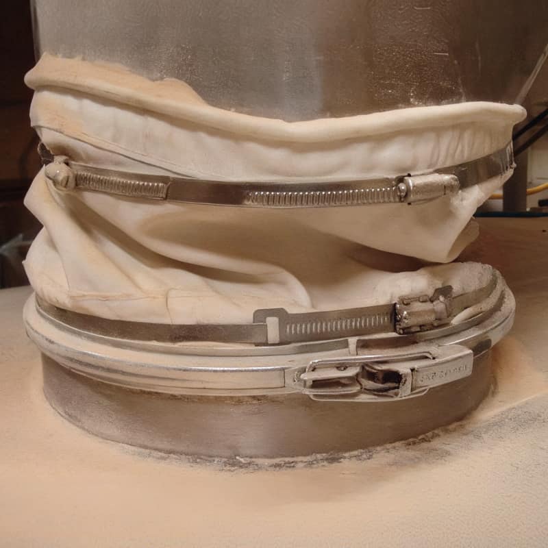 Stacked hose clamp with metal bands